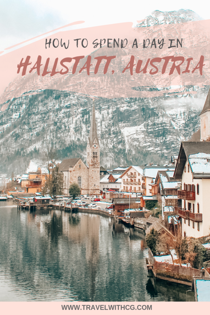 A pinterest pin for Hallstatt, Austria blog